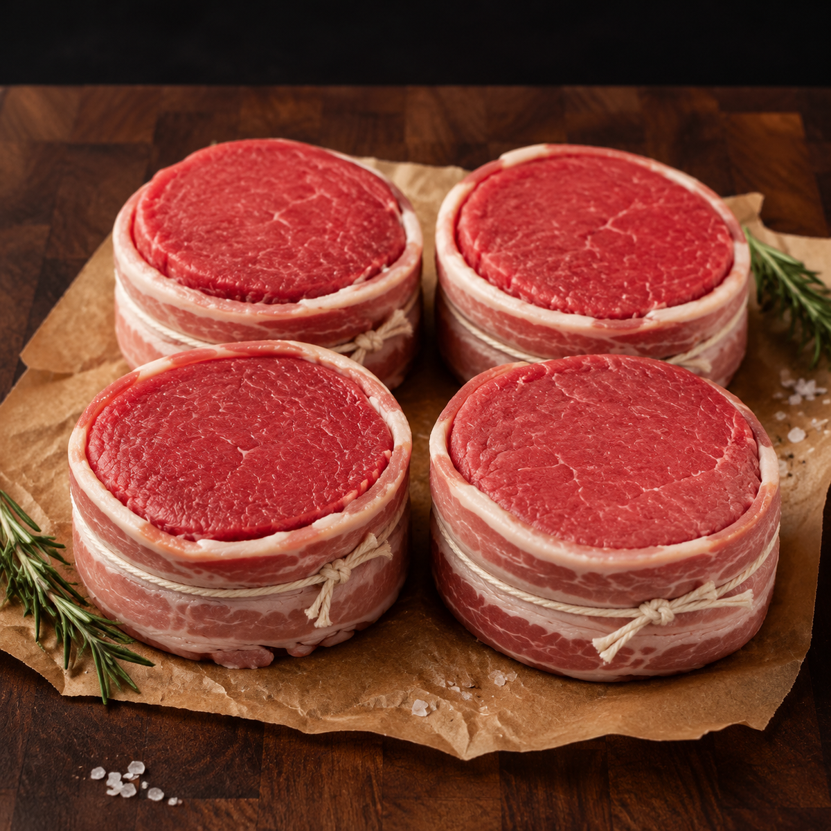 Bacon Wrapped Filet Mignon (Tenderloin) Pkg - Frozen